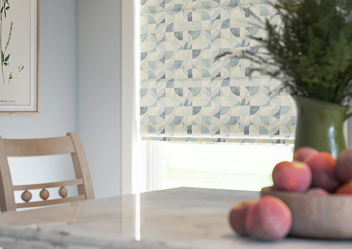 Mosaic Tile, Denim - Twist&Fit Roman Blind - Image 5